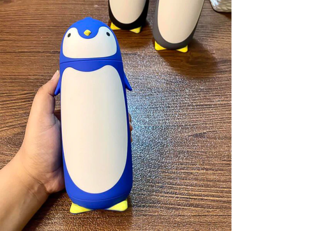 Penguin Water Bottle Penguin Cartoon Water Bottle Funny Travel Mug Insulated, Inner glass Vacuum Water Bottle - 01