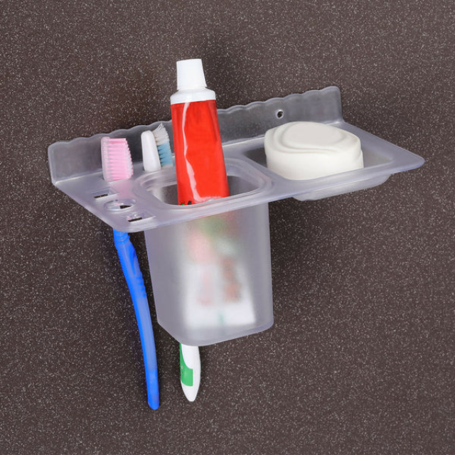 Unbreakable 2 in 1 Brush Holder and Soap Dish